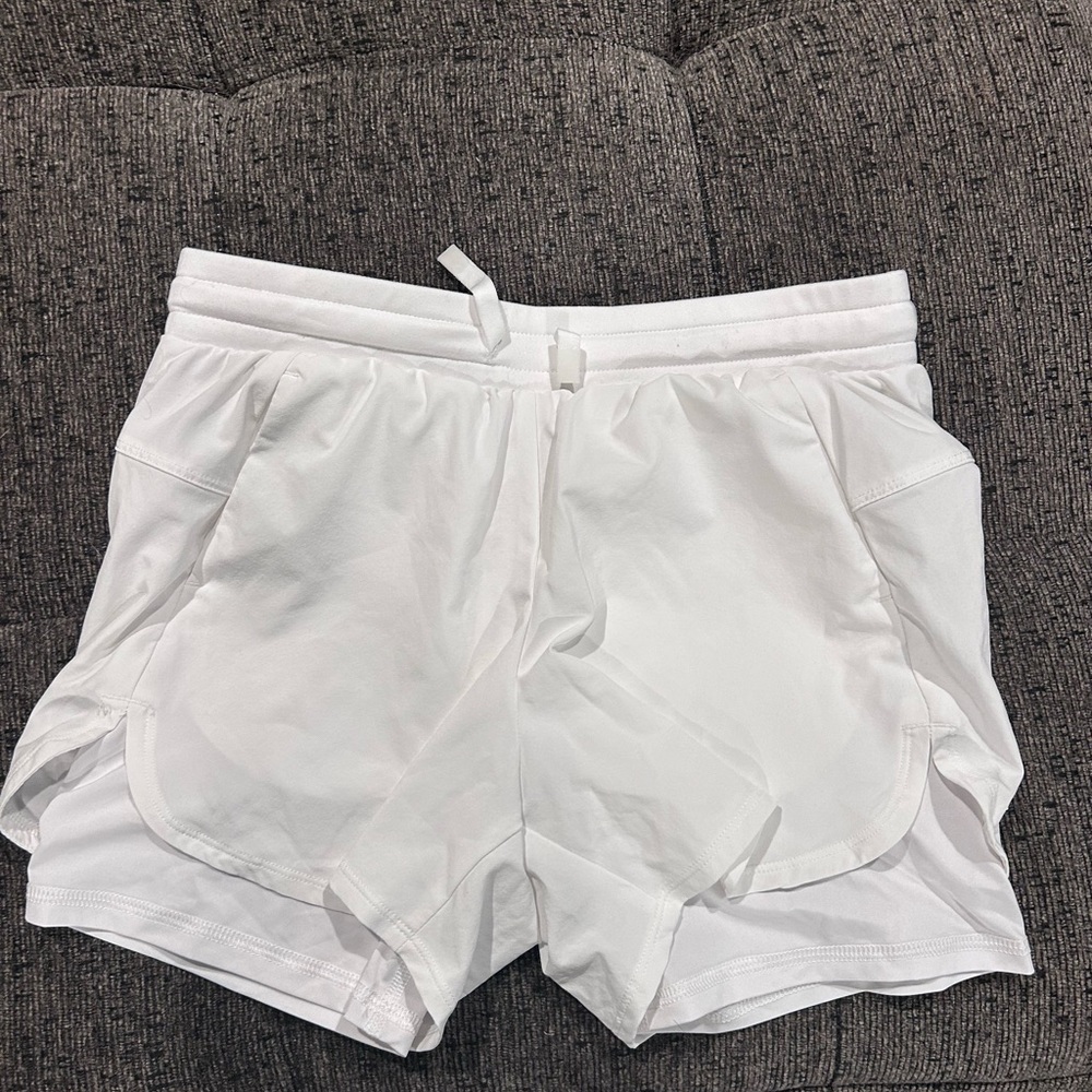 All in Motion Women's Bright White Athletic Shorts